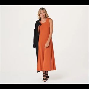 Attitudes by Renee Duster and Sleeveless Maxi Dress Set.